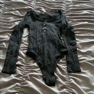 Black Long Sleeve Bodysuit